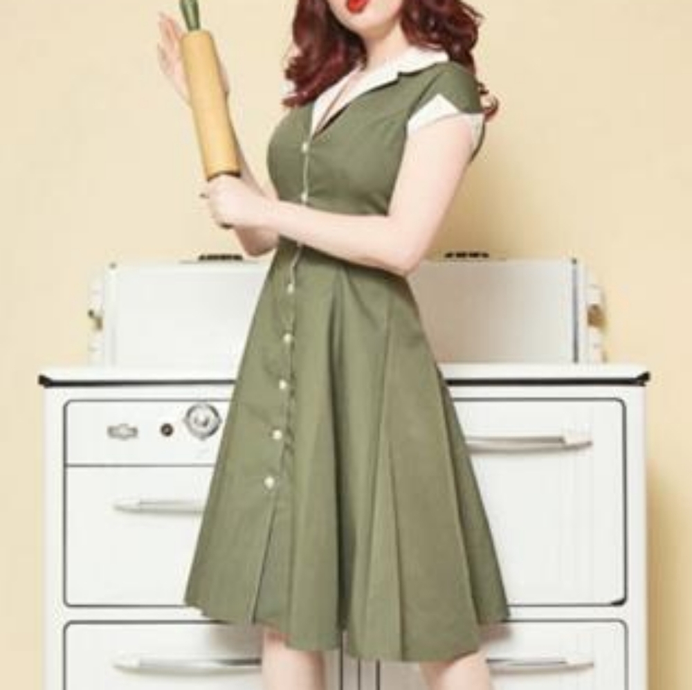 Heartbreaker Olive Diner Dress